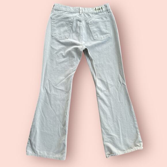 VTG Y2K LEI Jeans Juniors Womens 13 Flare Boot Cut 31x31 Denim High Rise Cream - Picture 3 of 3